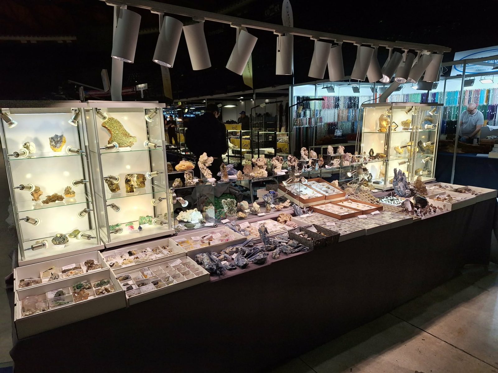 Crystal World exhibition stand at mineral fair